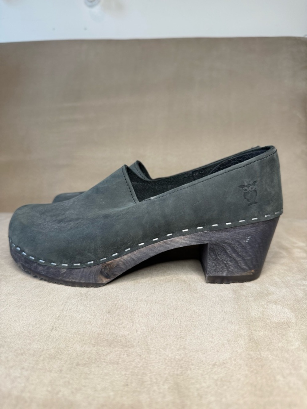 Sandgrens Handmade Swedish Wood Heel Closed-Back Bridget Clogs for Women Size 39 - Picture 7 of 14